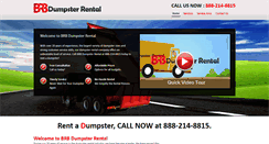 Desktop Screenshot of brbdumpsterrental.net