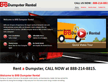 Tablet Screenshot of brbdumpsterrental.net